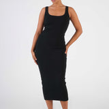 Sleeveless Ribbed Dress