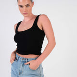 Ribbed Fitted Singlet