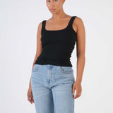Ribbed Fitted Singlet