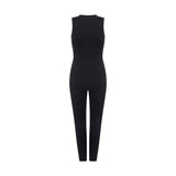 Sleeveless Zip Jumpsuit